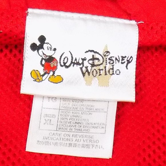 Walt Disney World Mickey Mouse Embroidered Hooded Windbreaker Size XL - Picture 10 of 12